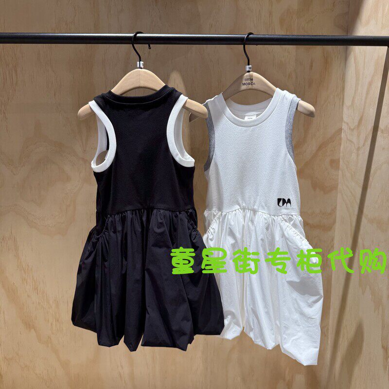 little moco专柜正品25年夏女童无袖背心运动连衣裙KBE2DRST08奥