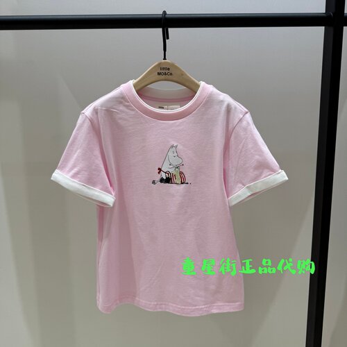 littlemoco国内代购26年夏款男女童假两件休闲短袖T恤KBF2TEE051