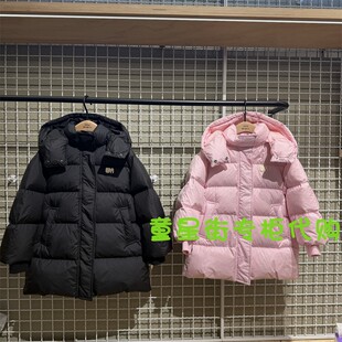 little moco专柜正品24年冬男女童中长款羽绒服外套4EINT02奥