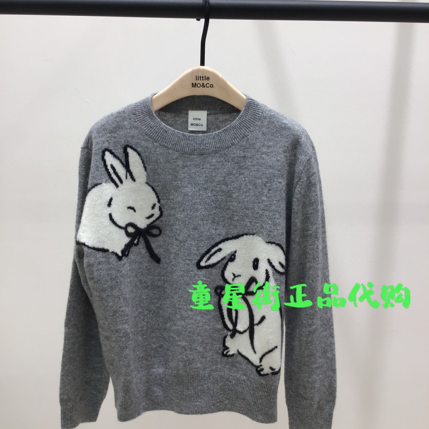 littlemoco专柜正品25年秋女童毛衣立体绣花针织衫KBE3SWT011