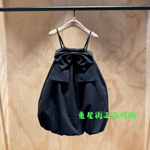 littlemoco童装正品26年夏款女童蝴蝶结吊带连衣裙KBF2DRST01