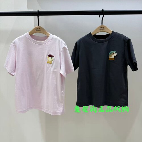 little moco正品26年春款男女童亲肤趣味印花短袖T恤KBF1TEE034