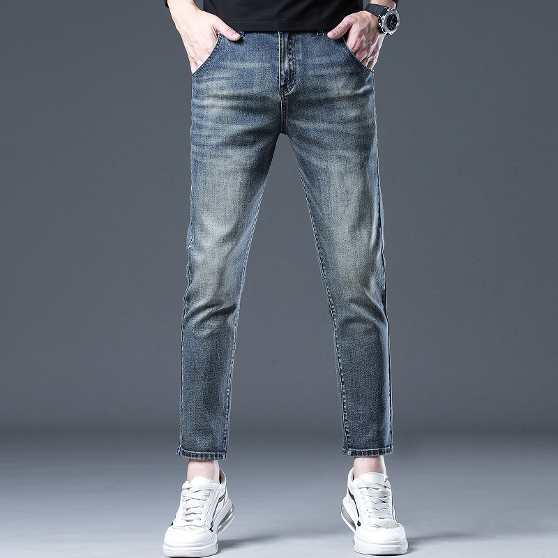 2024秋季新款九分牛仔裤修身小脚