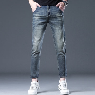 2024秋季新款九分牛仔裤修身小脚