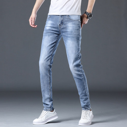 素帅浅色牛仔裤男新款促销活动