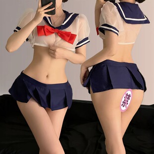 楼贝JK制服诱惑角色扮演纯****内衣夫妻性感火辣百褶短裙套装 qqny