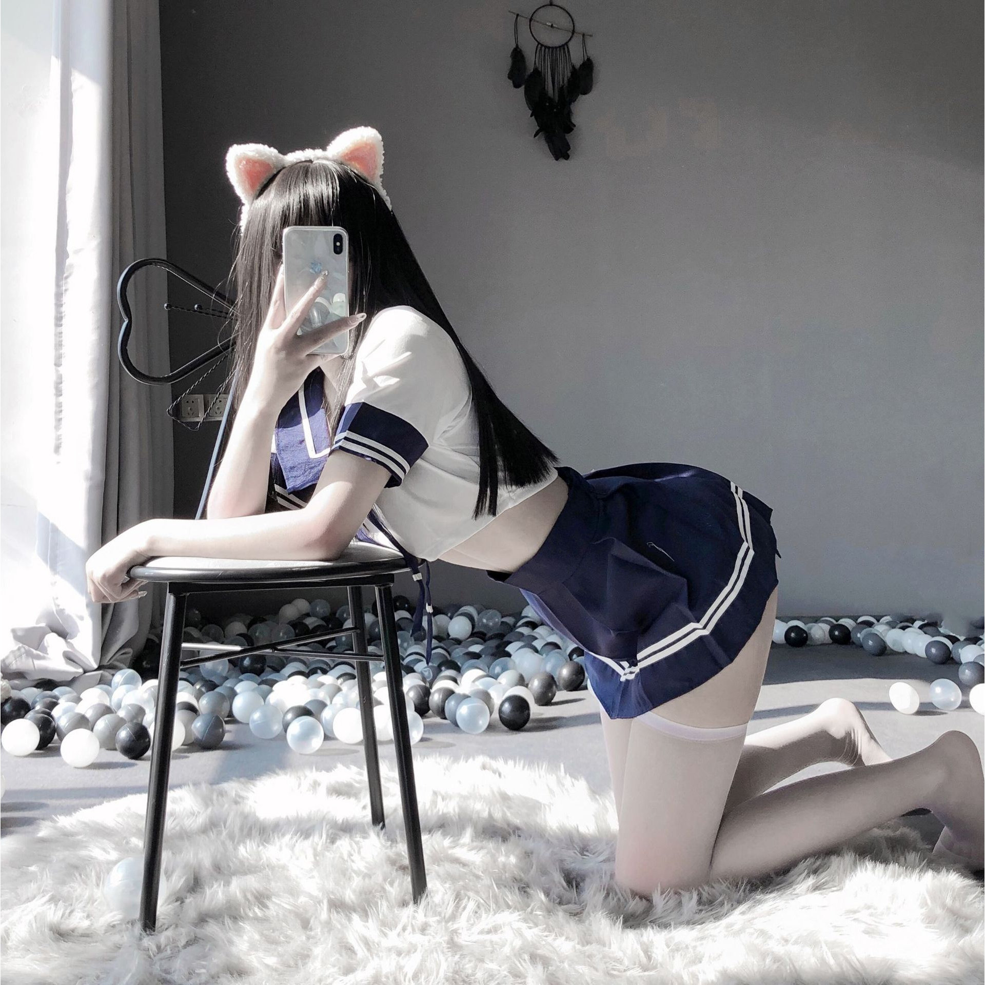飘纱情趣内衣性感套装清纯装制服