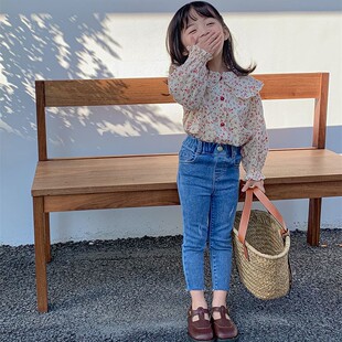 弹力百搭铅笔裤 春秋新款 小脚修身 儿童宝宝韩版 子潮 女童牛仔裤