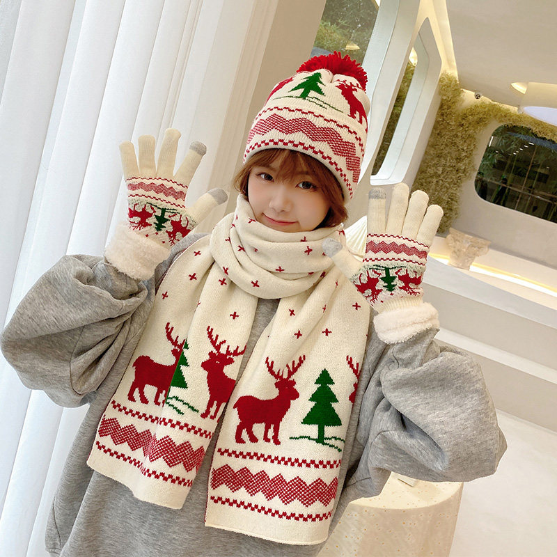 围巾帽子手套三件套女学生冬天双层加厚毛线帽围脖生日礼物礼盒装,服饰配件/皮带/帽子/围巾,三件套,淘宝优惠券,粉丝福利购,淘宝优惠卷