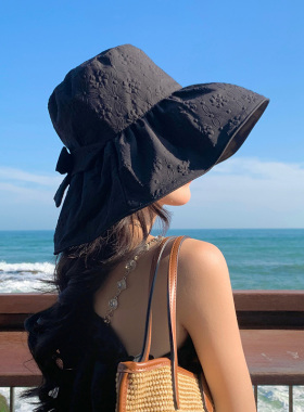 日本UV防晒大檐遮脸渔夫帽女夏
