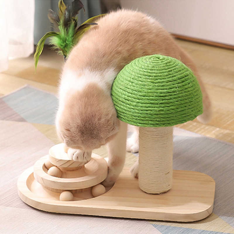 芘迪剑麻猫抓柱磨爪器立式猫抓板木制不掉屑耐磨挠猫爬架幼猫玩具|msdalam kategori haiwan peliharaan/makanan haiwan dan bekalan, Cat/Mainan anjing, Cat Scratcher - dari Buy2taobao.com untuk memberikan perkhidmatan ejen Taobao profesional membeli