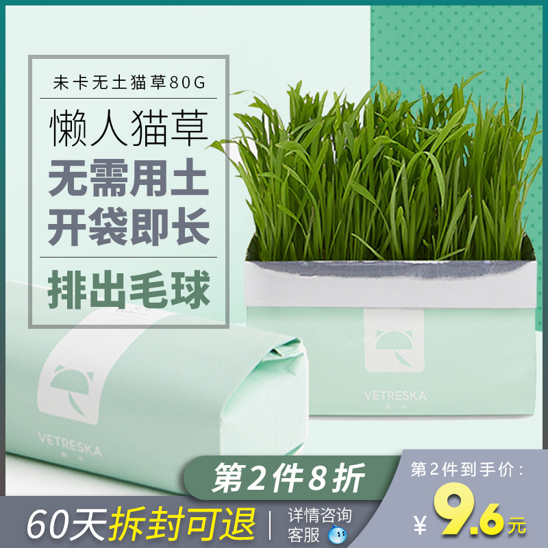 未卡无土猫草80g猫薄荷猫零食去毛球化毛膏猫草水培种籽种植套装