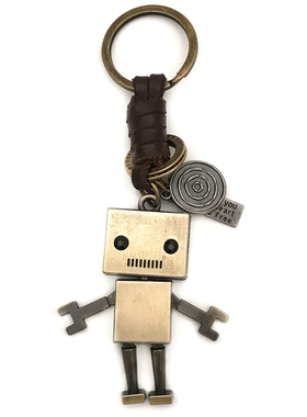 机器人创意个性公仔汽车钥匙扣链圈环女男卡通可爱挂件潮定制挂饰