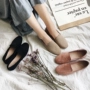 Xuân 2019 mới giày đơn nữ giày thấp giày thời trang Hàn Quốc Học sinh đầu tròn miệng nông hai mang giày lười thủy triều - Giày cắt thấp giày trẻ em nữ