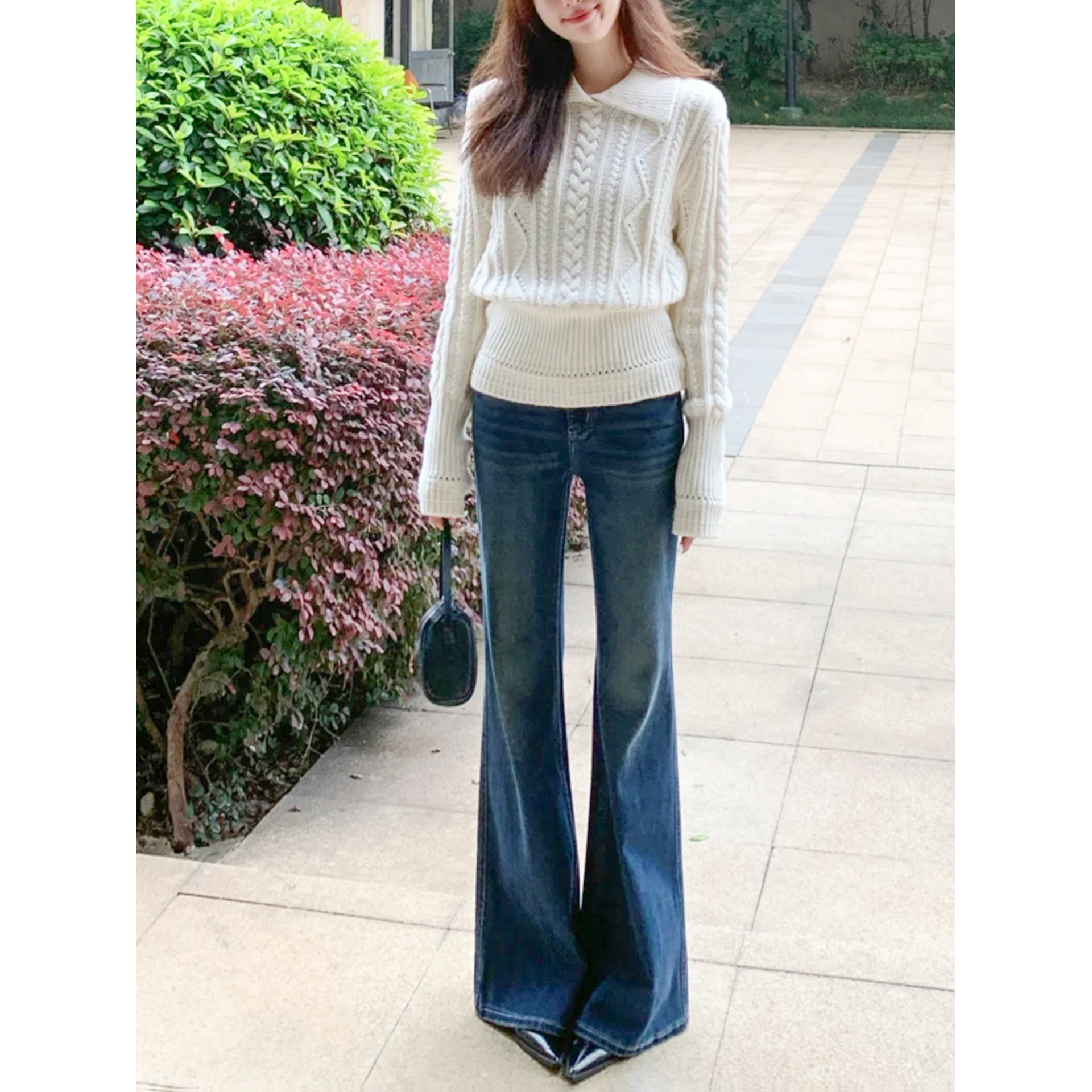 不贴腿微喇牛仔裤女秋冬季加绒2025新款高腰显瘦小个子阔腿喇叭裤,女装/女士精品,牛仔裤,淘宝优惠券,粉丝福利购,淘宝优惠卷