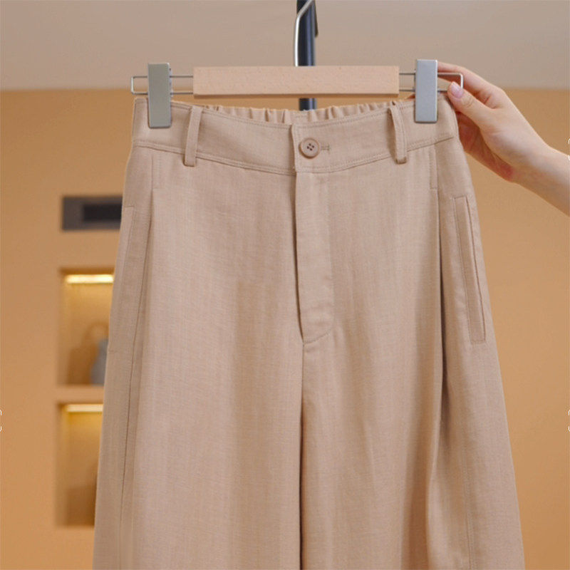 九分天丝亚麻裤子女夏季薄款2026新款镰刀裤小个子高腰休闲哈伦裤,女装/女士精品,大码裤装,淘宝优惠券,粉丝福利购,淘宝优惠卷