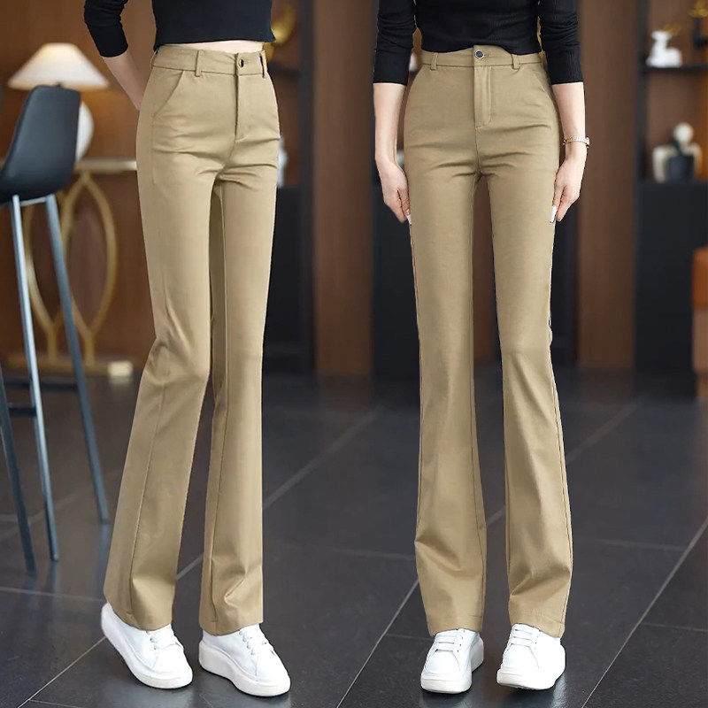 微喇裤女春秋2026新款爆款裤子高腰显瘦休闲直筒裤修身西装喇叭裤,女装/女士精品,大码裤装,淘宝优惠券,粉丝福利购,淘宝优惠卷