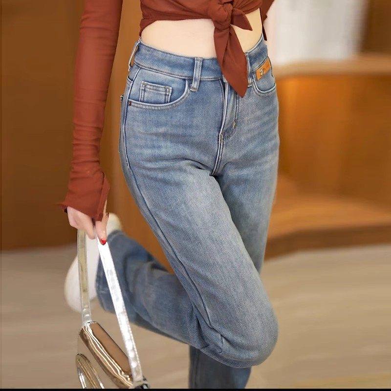 浅蓝色复古直筒牛仔裤女春秋季2026新款小个子高腰显瘦窄版阔腿裤,女装/女士精品,大码裤装,淘宝优惠券,粉丝福利购,淘宝优惠卷