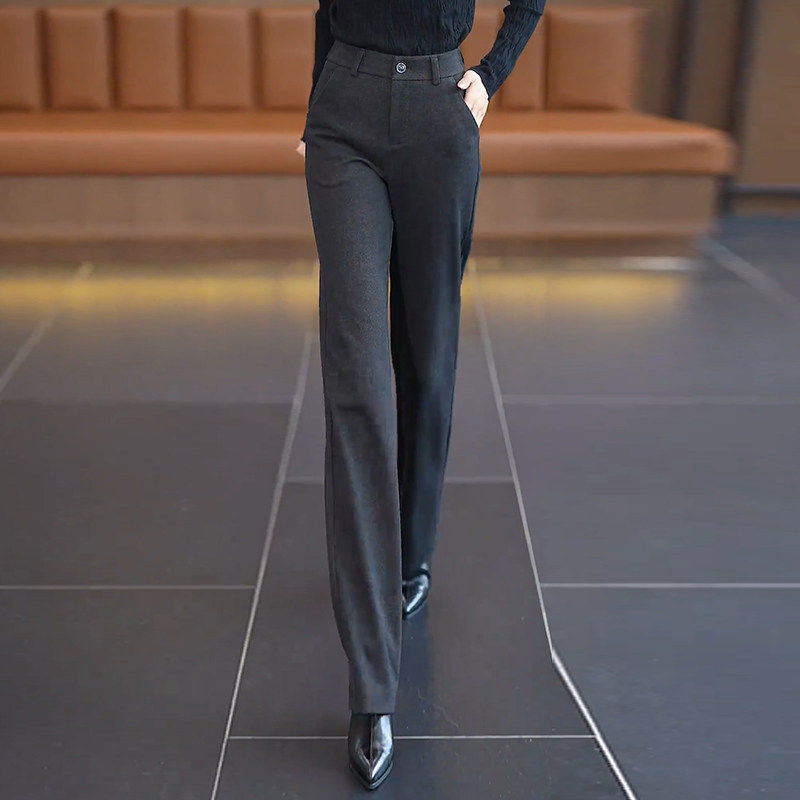 毛呢阔腿裤女2026新款秋冬女裤加绒加厚高腰垂感春秋西装直筒裤子,女装/女士精品,休闲裤,淘宝优惠券,粉丝福利购,淘宝优惠卷