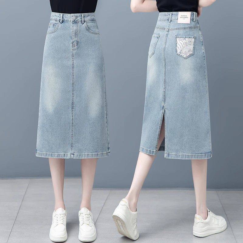 国风牛仔裙女春秋2026新款高腰开叉一步裙中长款显瘦包臀半身裙子,女装/女士精品,大码半身裙,淘宝优惠券,粉丝福利购,淘宝优惠卷