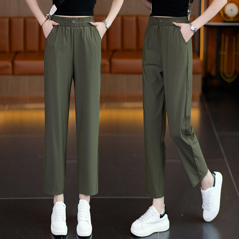 速干运动裤子女夏季薄款2026新款今年流行爆款休闲九分冰丝哈伦裤,女装/女士精品,大码裤装,淘宝优惠券,粉丝福利购,淘宝优惠卷