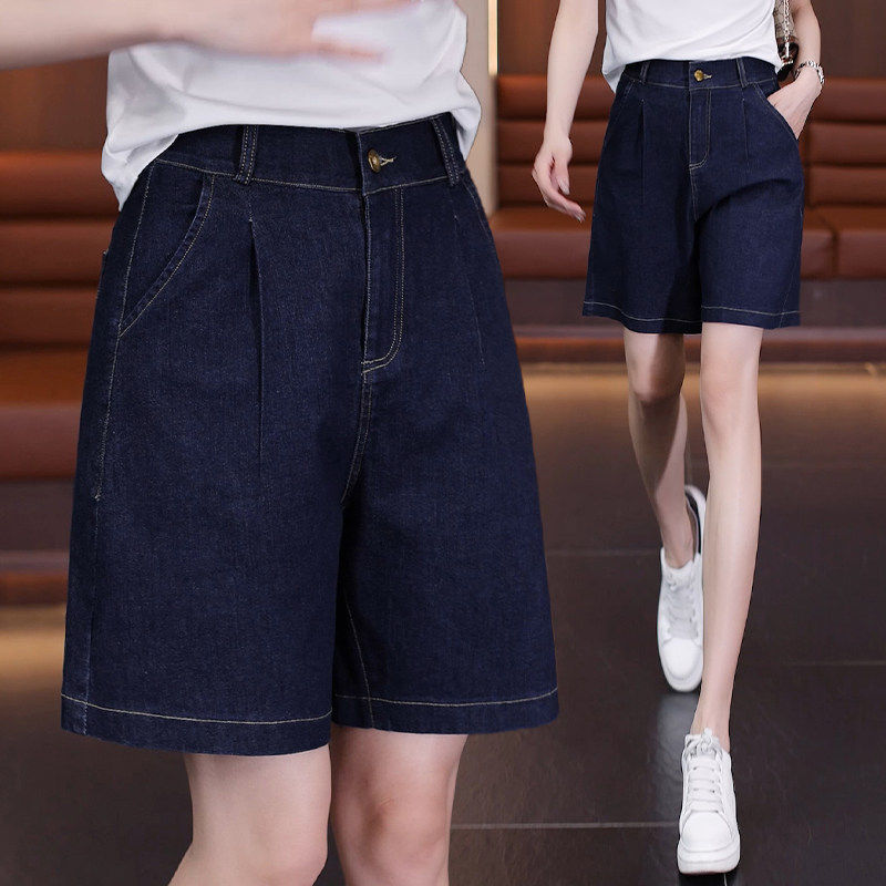 牛仔五分裤女夏季薄款2026新款高腰宽松a字阔腿裤外穿爆款短裤子,女装/女士精品,大码裤装,淘宝优惠券,粉丝福利购,淘宝优惠卷