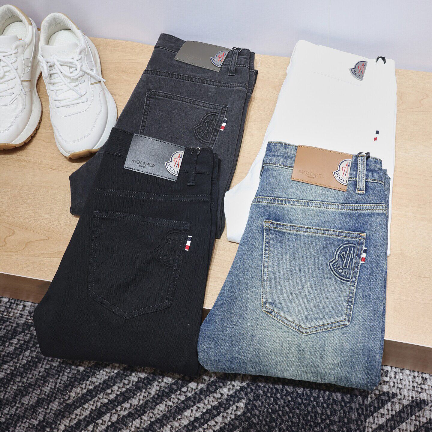 欧洲站潮牌黑色薄款牛仔裤男春夏季新品休闲弹力百搭修身小直筒裤