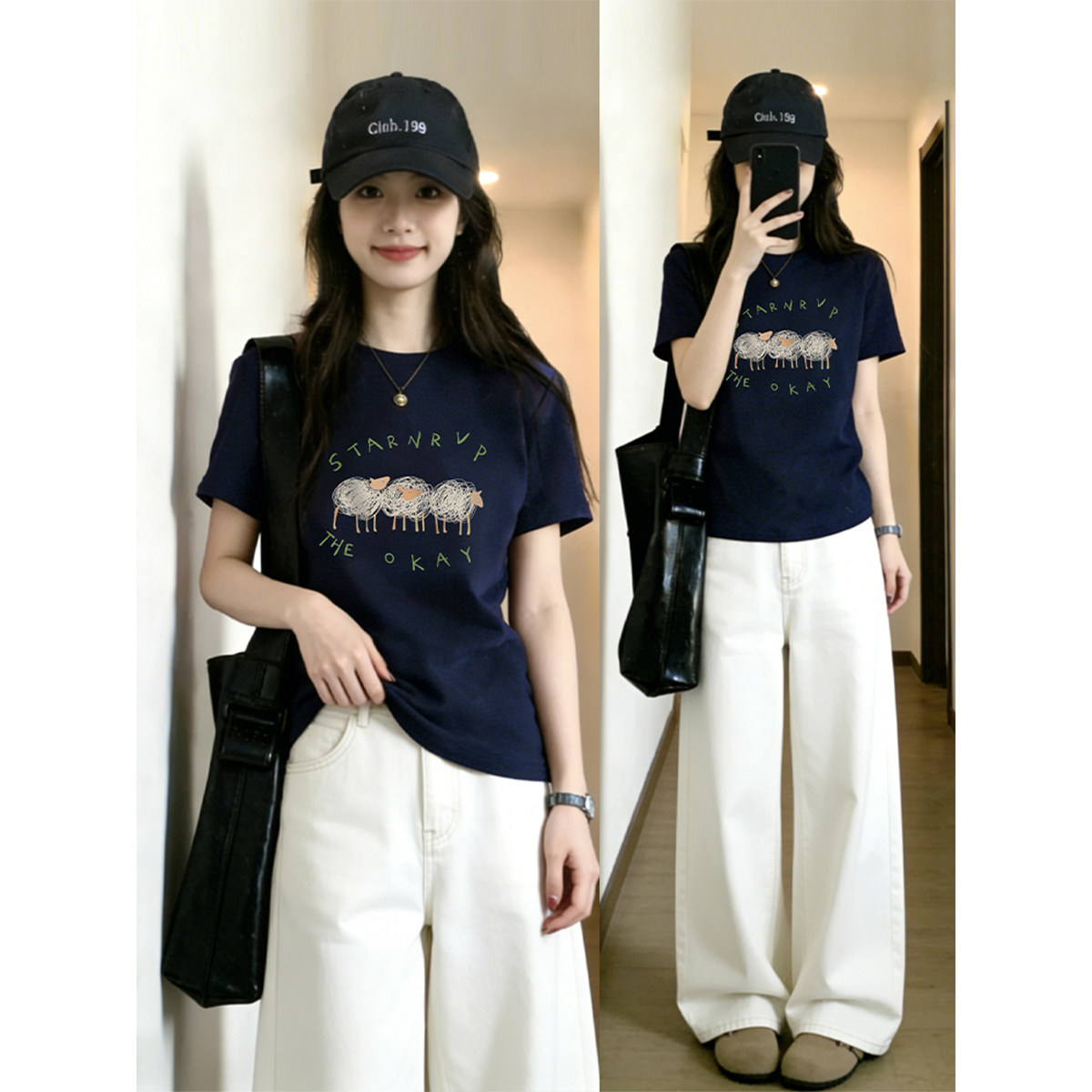 洋气休闲大码正肩短袖t恤女装2026夏季新款胖mm遮肚显瘦圆领上衣