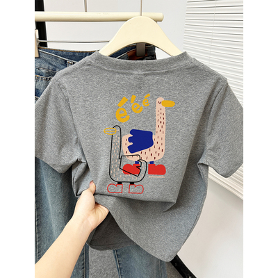 新款正肩大码短袖t恤女