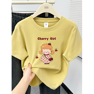 女装 洋气设计感半袖 2026新款 t恤胖MM穿搭韩版 上衣潮 正肩短袖 大码