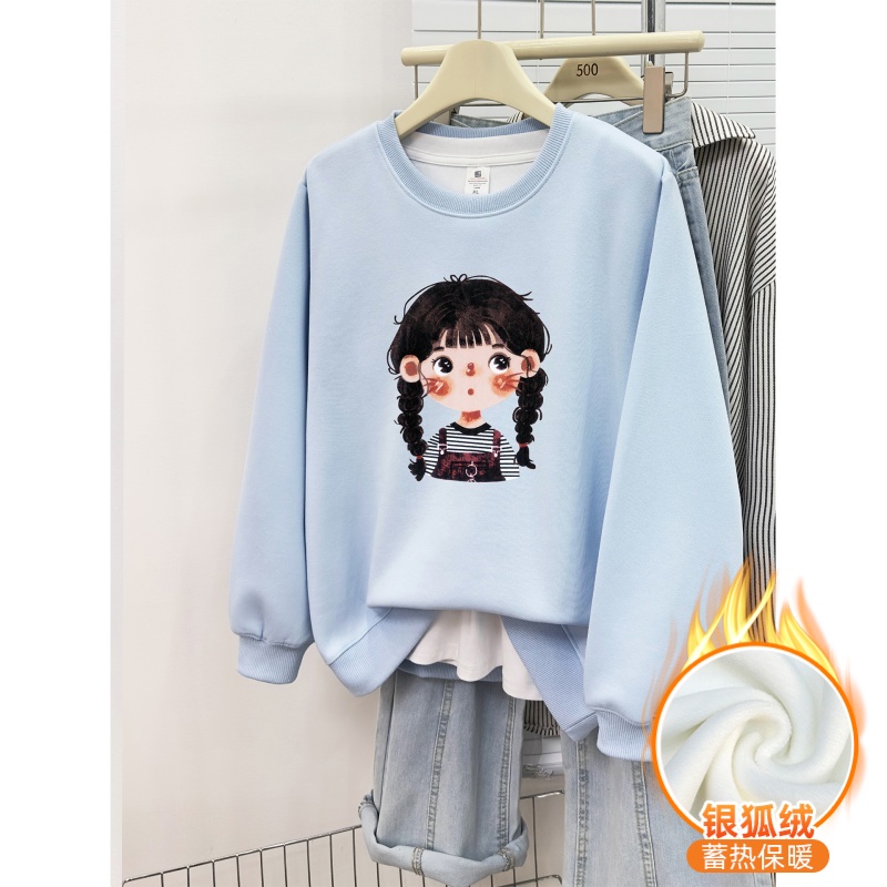 冬季正肩圆领卫衣女装