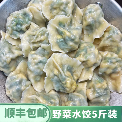 野菜水饺素馅饺子速食冷冻商用半成品槐花鸡蛋茴香蒲公英荠菜食品