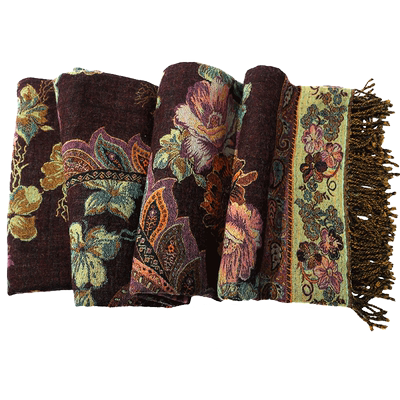 冬季轻民族风加厚大披肩露营盖毯