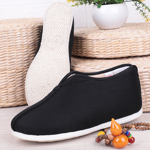 大码 寿鞋 手工麻线纳底千层布底老头靴礼服呢爷爷男棉鞋 老北京布鞋