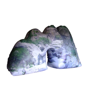 真人cs掩体气模 充气假山模型 充气原木掩体气模