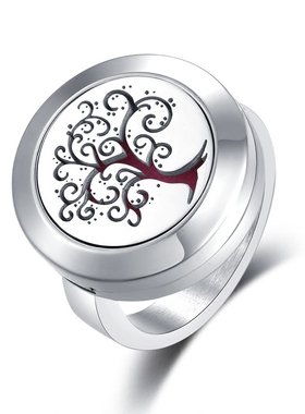 香薰精油螺纹戒指