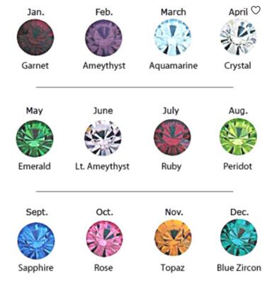 Origami Owl 不可入手表 宝仕奥莎美饰玛生日石水晶 5MM Preciosa