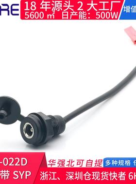 DC-022D注塑带SYP连接线电动车充电器输出线DC直流锂电池插座黑色