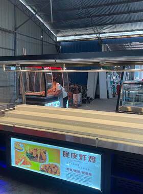脆皮炸鸡保温加热展示柜炸鸡皇后展示柜明档超市熟食小吃保鲜柜台