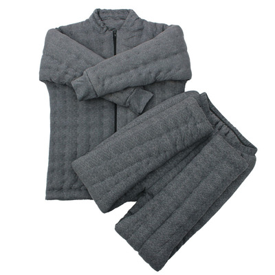 纯手工套装男女高腰居家拉链棉衣