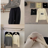 含10羊毛 Need料超舒服内磨毛必须自留款 木耳边百搭打底衫 2518