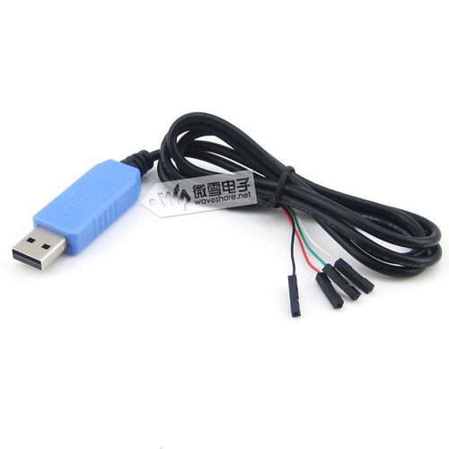微雪 PL2303 USB转TTL线、USB type-A 公口、4PIN 2.54mm接口