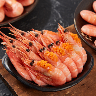 北极甜虾头籽丹麦冰虾头膏大号新鲜即食野生海鲜元宝虾北极熊原箱