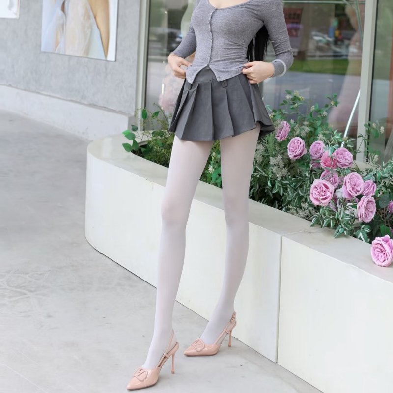 秋不透肤lo袜120D天鹅绒连裤袜子女面膜白丝袜JK大码外穿打底裤袜