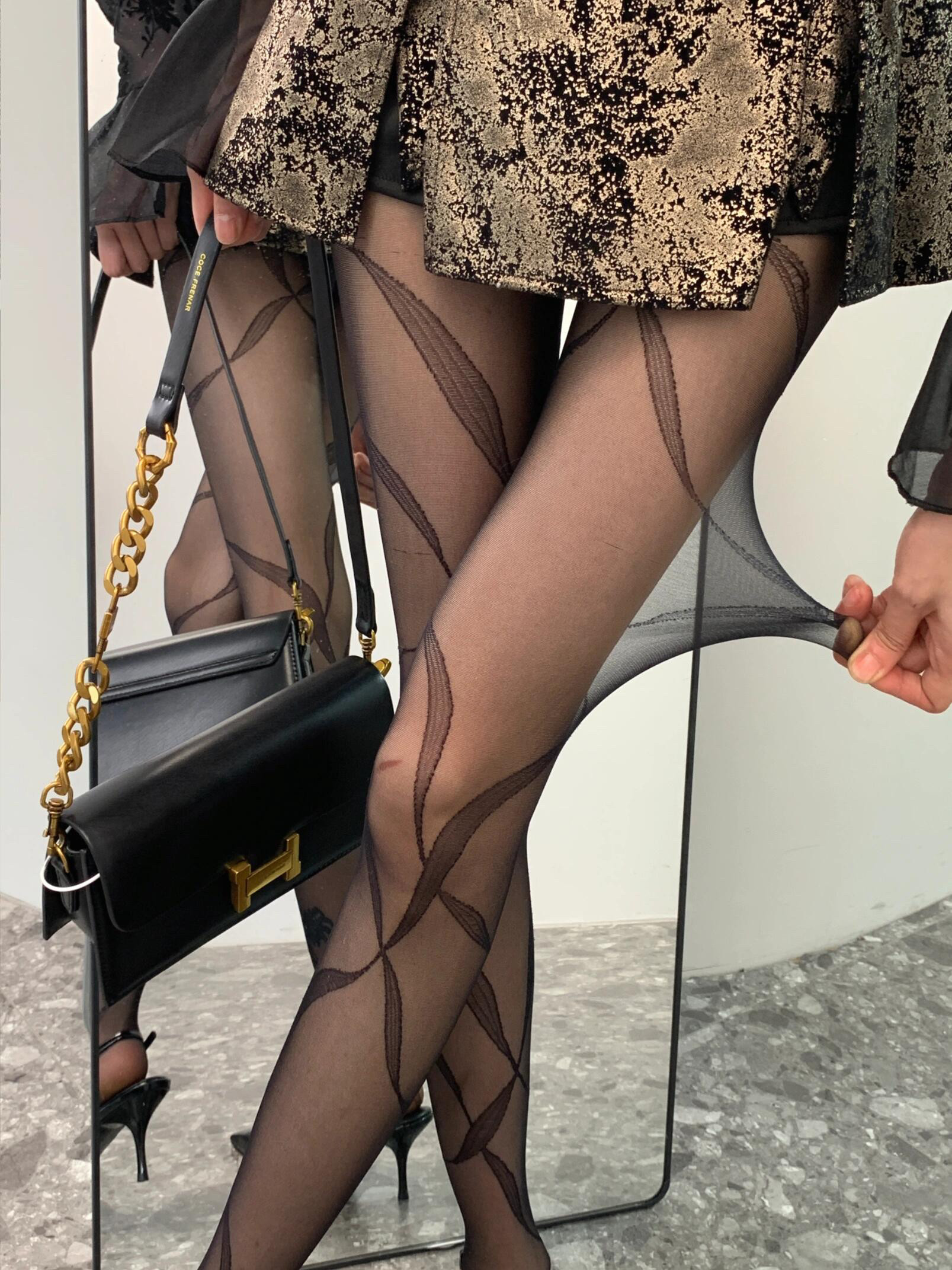 纯欲风性感蕾丝连裤袜女夏季薄款防勾丝不掉档飘丝带打底裤袜子女