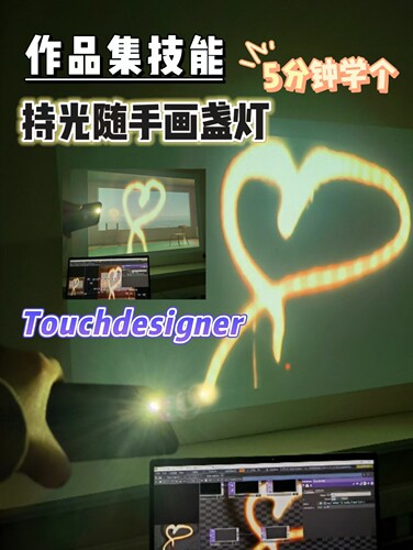 Touchdesigner光画互动源文件交互设计艺术留学作品集新媒体素材