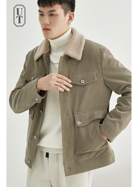 羊羔毛夹克男士短款休闲韩版潮流冬季加厚工装保暖灯芯绒外套男