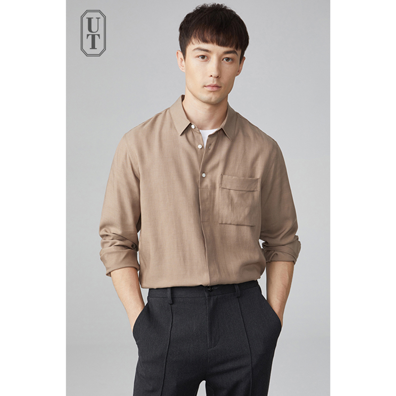 宽肩剪裁 天丝亚麻衬衫