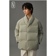 三防重磅立领短款羽绒服男士宽松加厚保暖面包服冬季设计感外套男