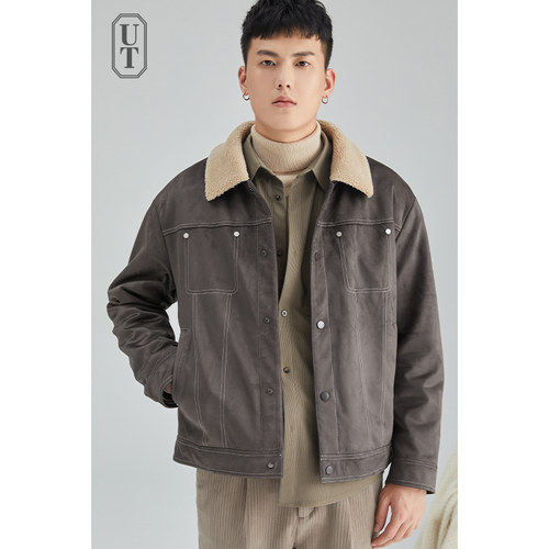 工装棉服麂皮绒男士外套